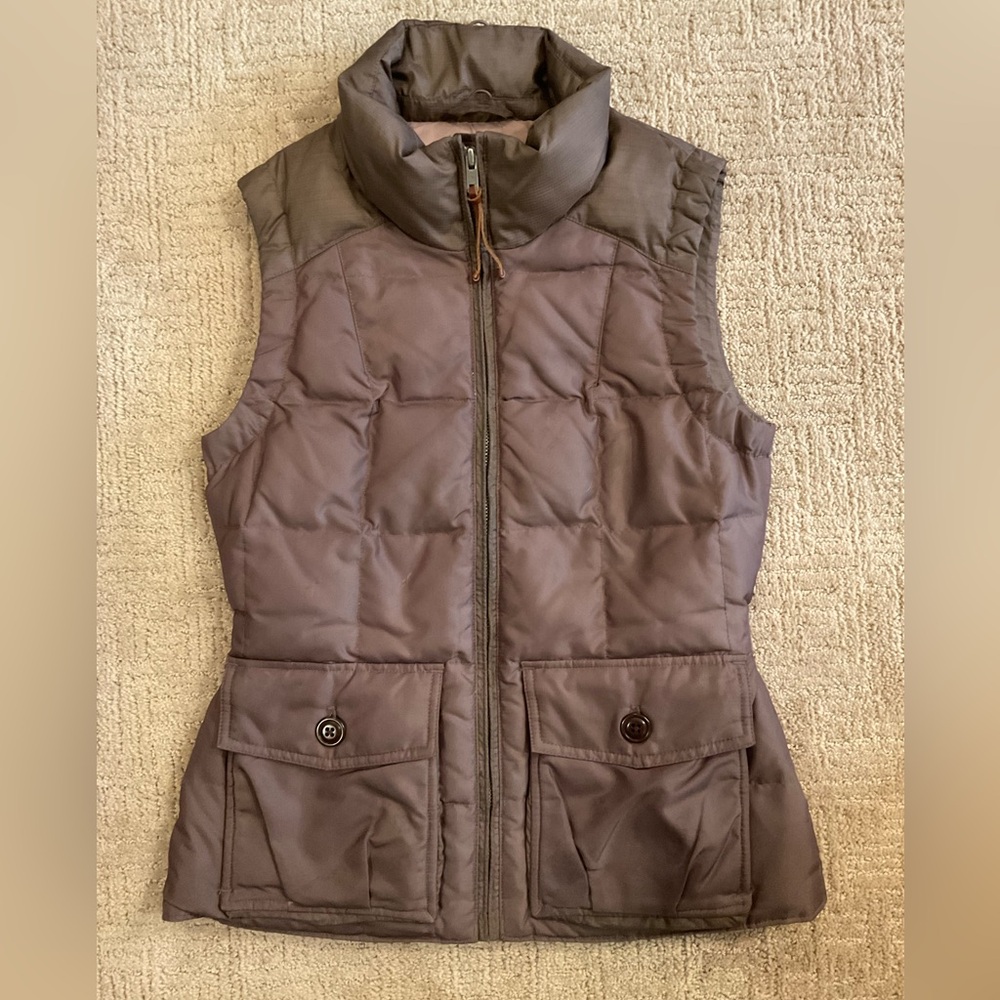 🏔️ Vintage Eddie Bauer Yukon Goose Down Vest Women XS Brown Premium 550 Fill